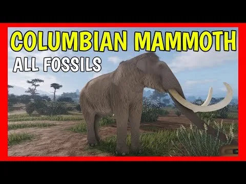 Roblox ECOS LA BREA How to get COLUMBIAN MAMMOTH [ x8 Fossil Locations ]